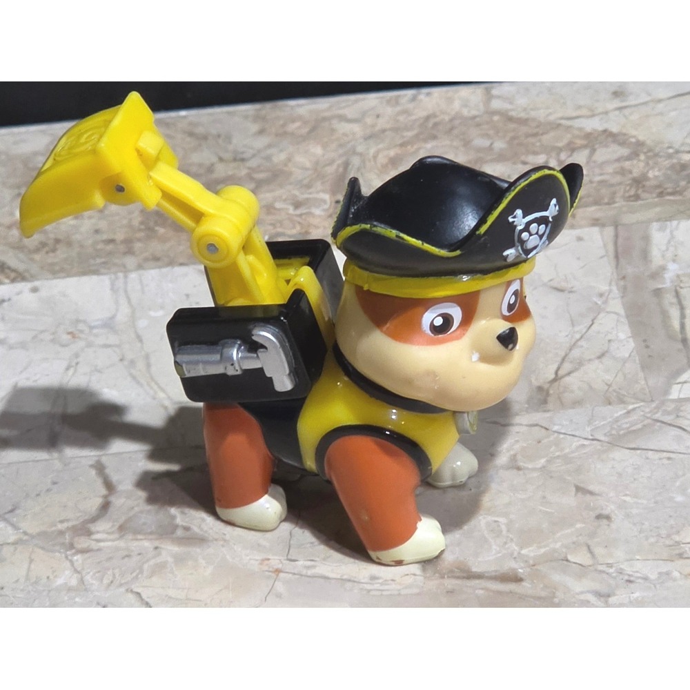 Paw Patrol Rubble Pirate Pups Action Figure Yellow Excavator Spin‎ Master Toy